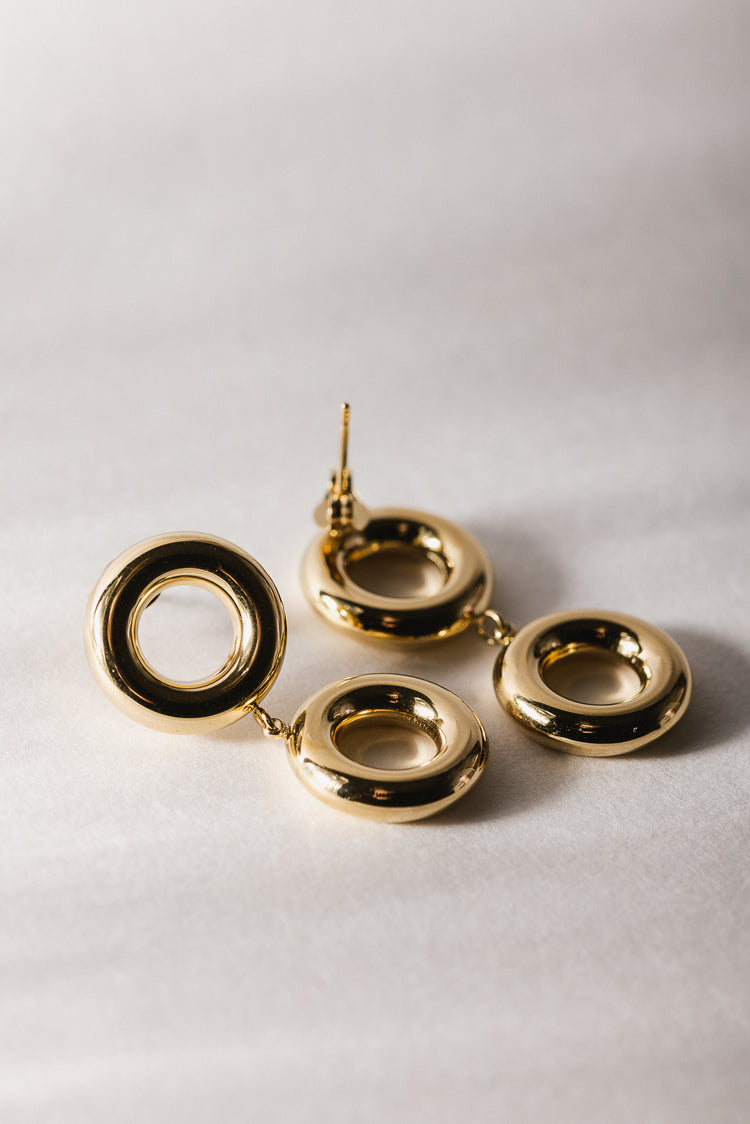 two circle earrings