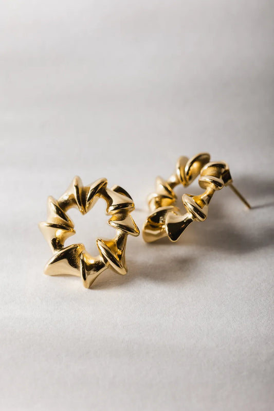Gold abstract earrings 
