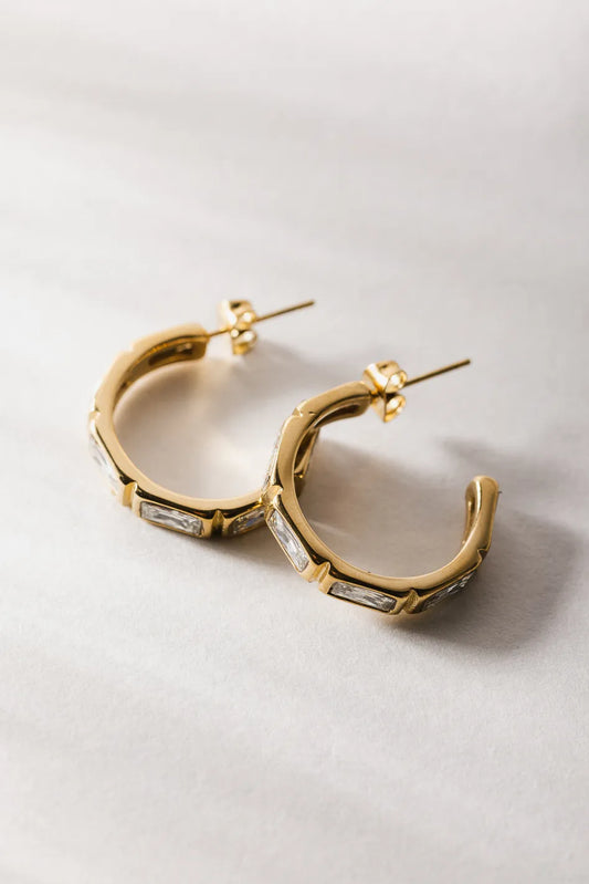 Hoop gold earrings 