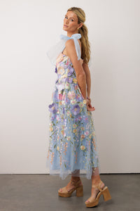 floral embossed dress