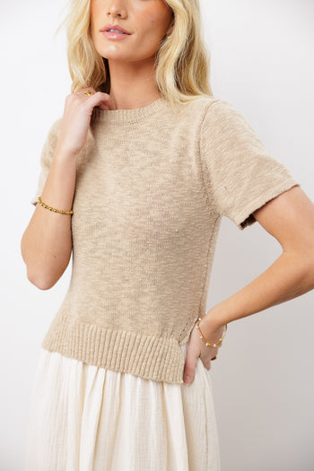 neautral sweater dress