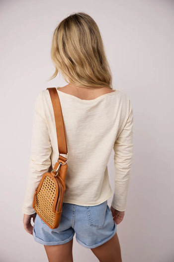 Knit top in cream 