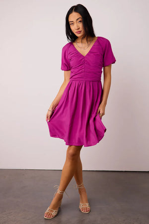 Yani Mini Dress in Magenta - FINAL SALE