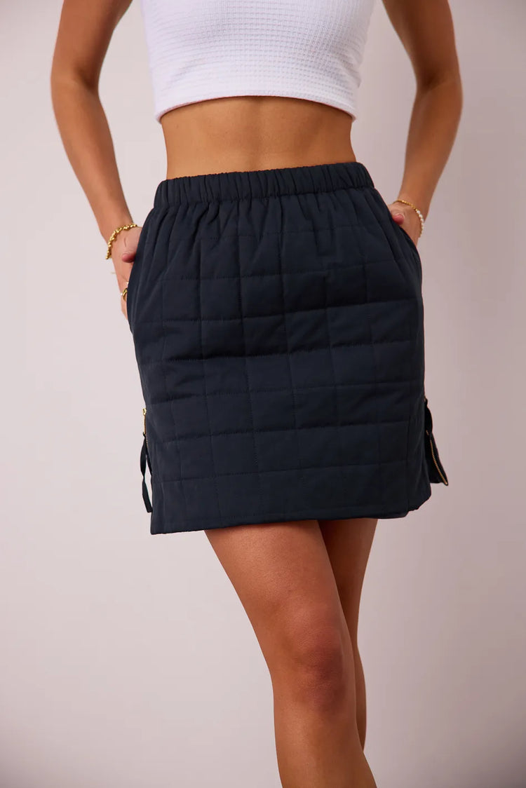 Quilted mini skirt 