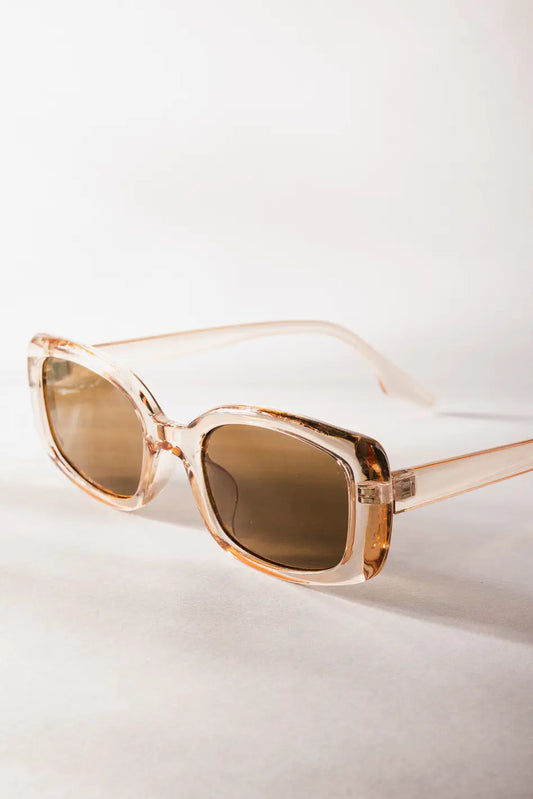 Clear peach sunglasses 