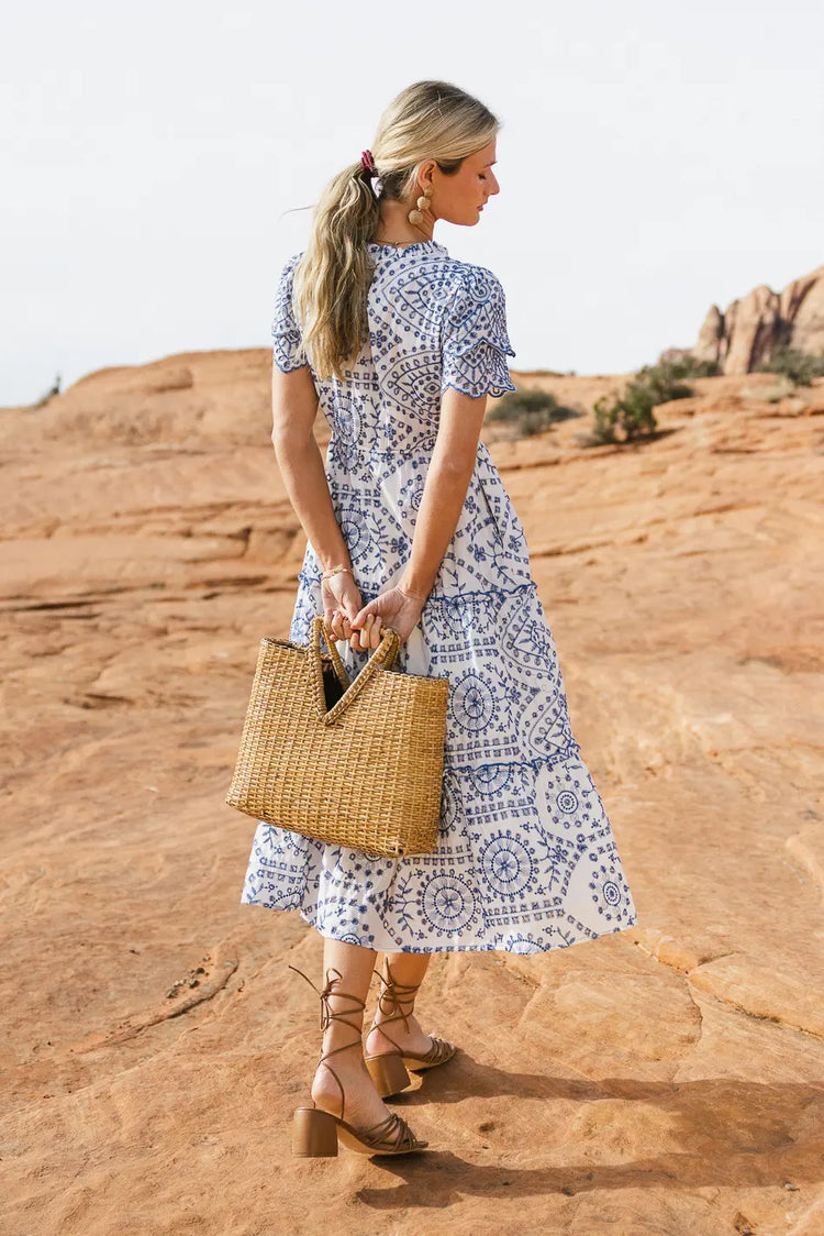 Midi dress in blue 