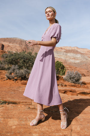 Maeve Midi Dress in Lavender - FINAL SALE