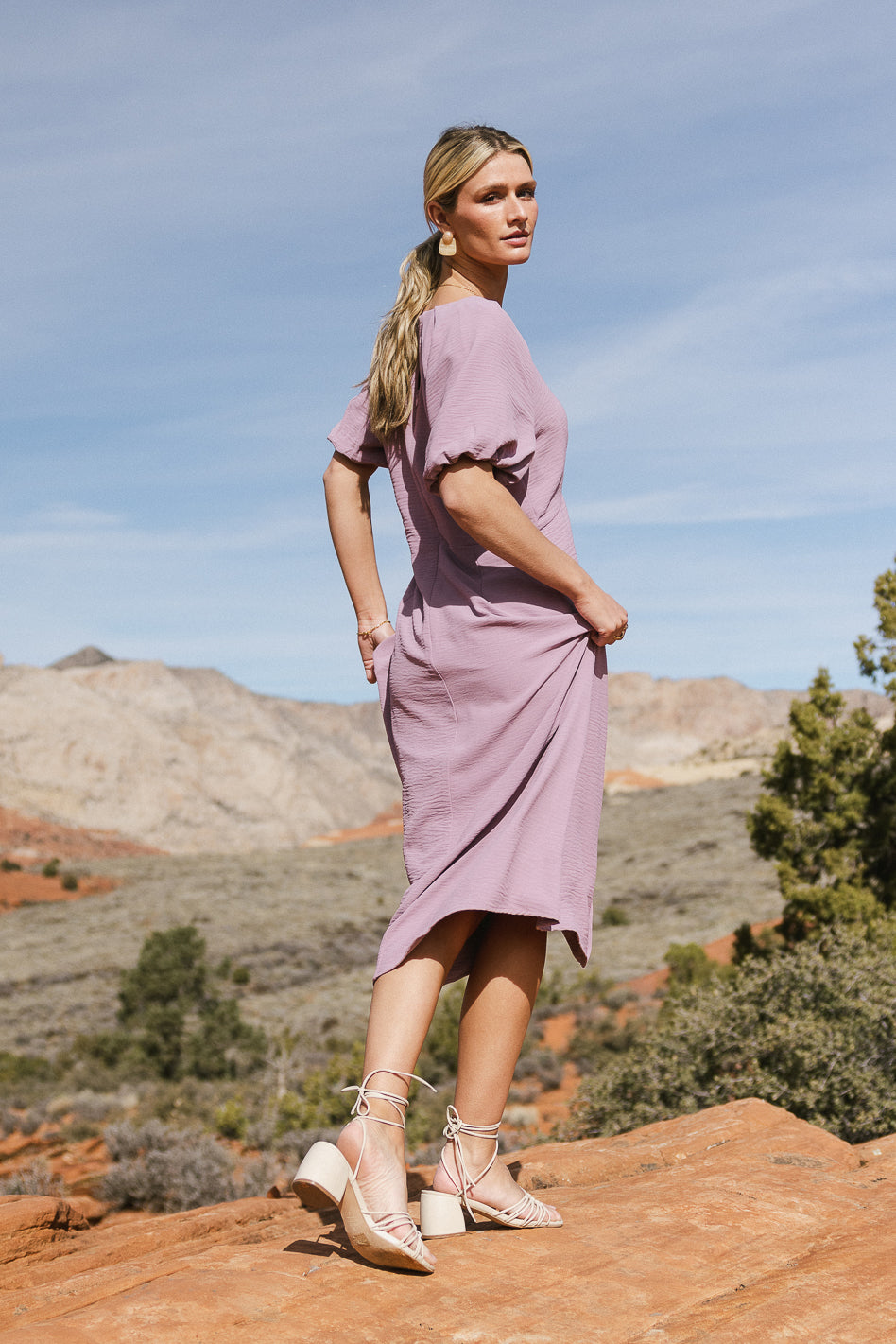 Maeve Midi Dress in Lavender - FINAL SALE