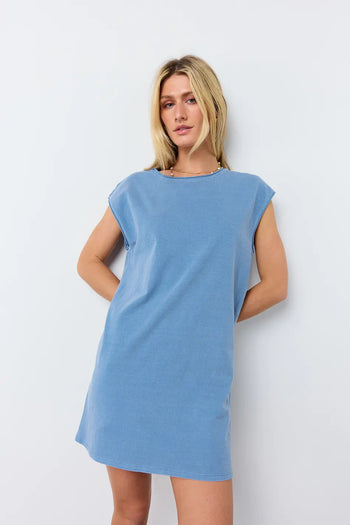 Short sleeves T-Shirt dress in blue 