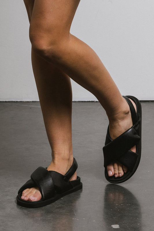 Delta Flat Sandals in Black