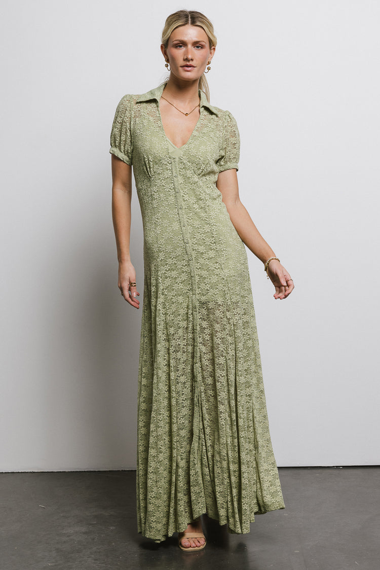 maxi lace dress with slip