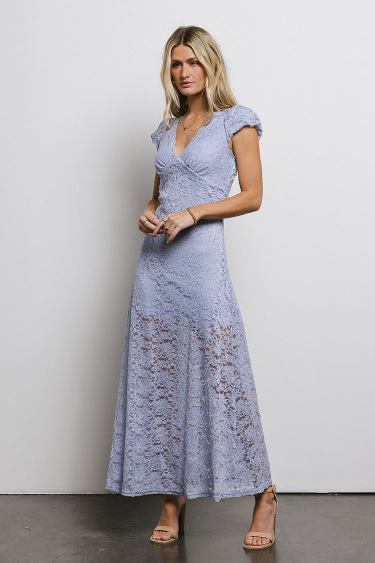 lace maxi dress with lining