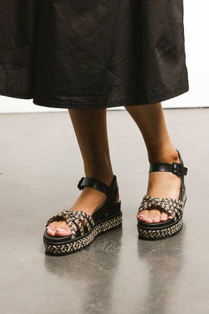 Kehlani Platform Sandals in Black