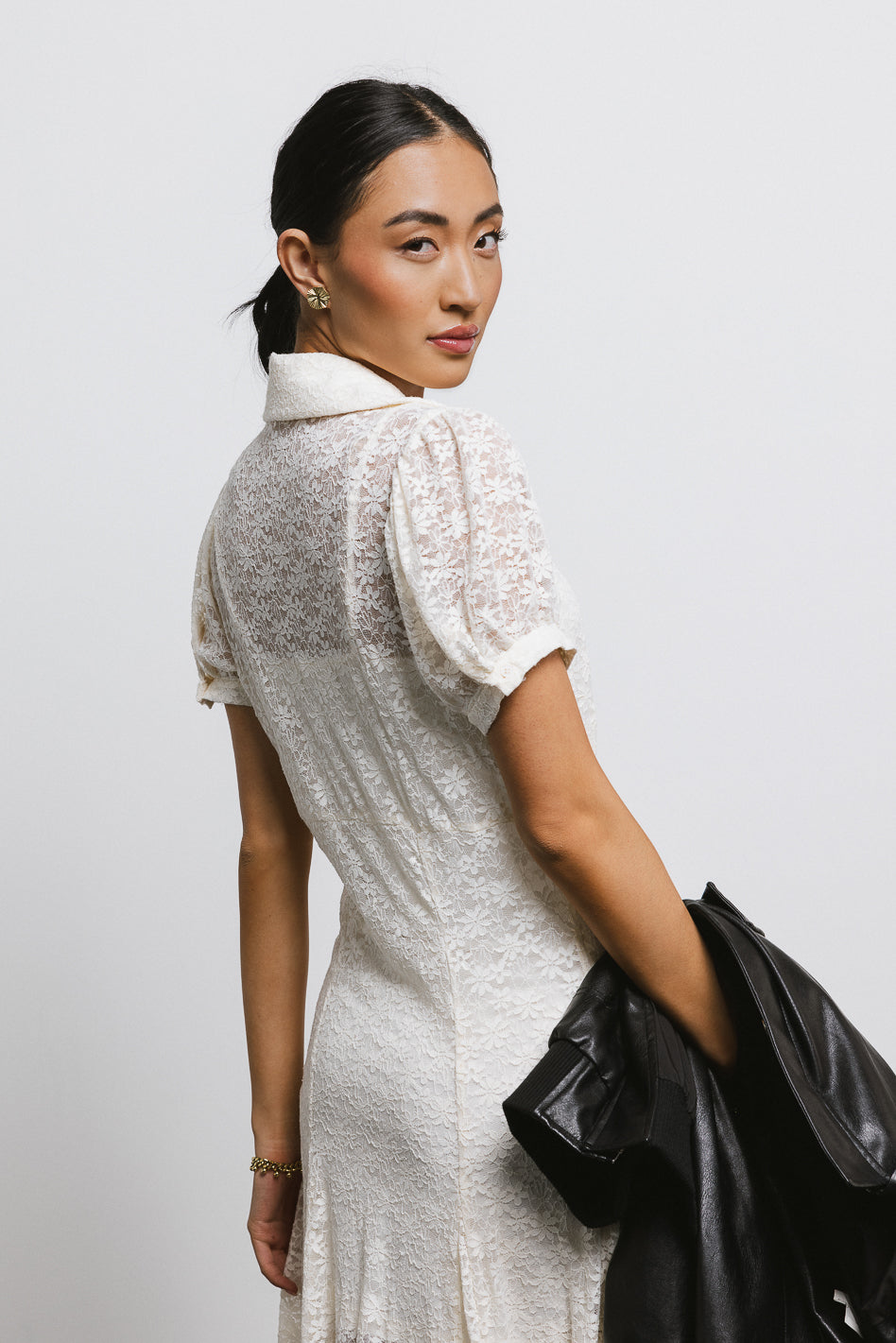 collared lace dress