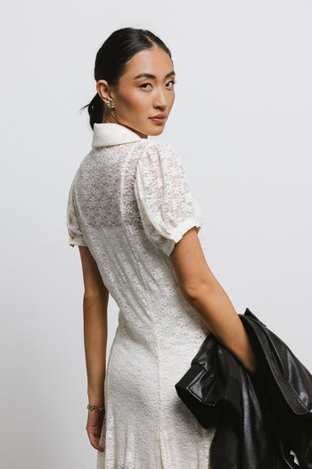 collared lace dress