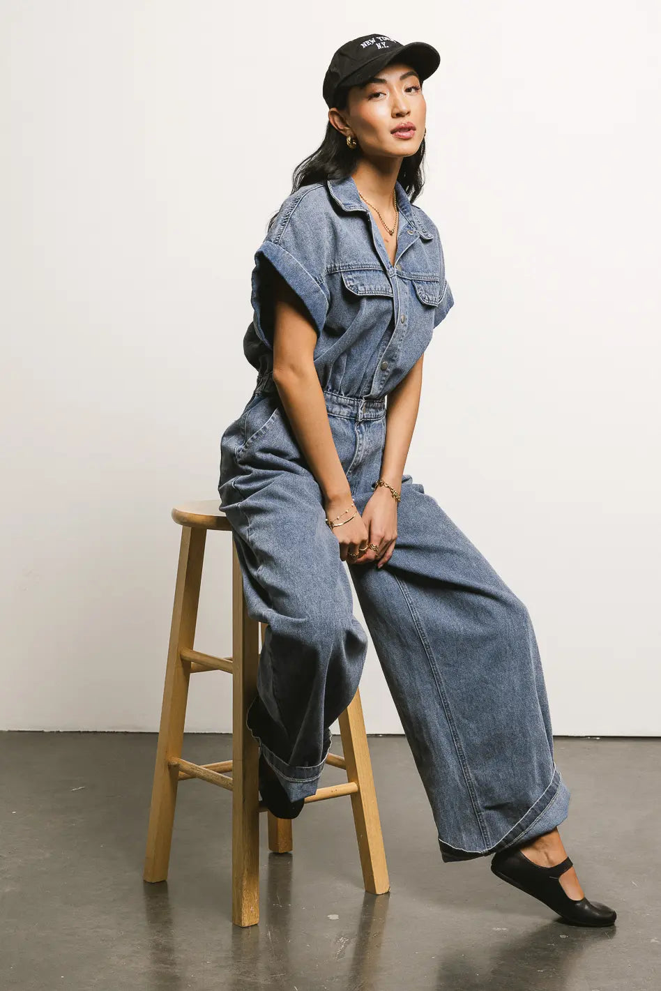 style denim jumpsuit sale