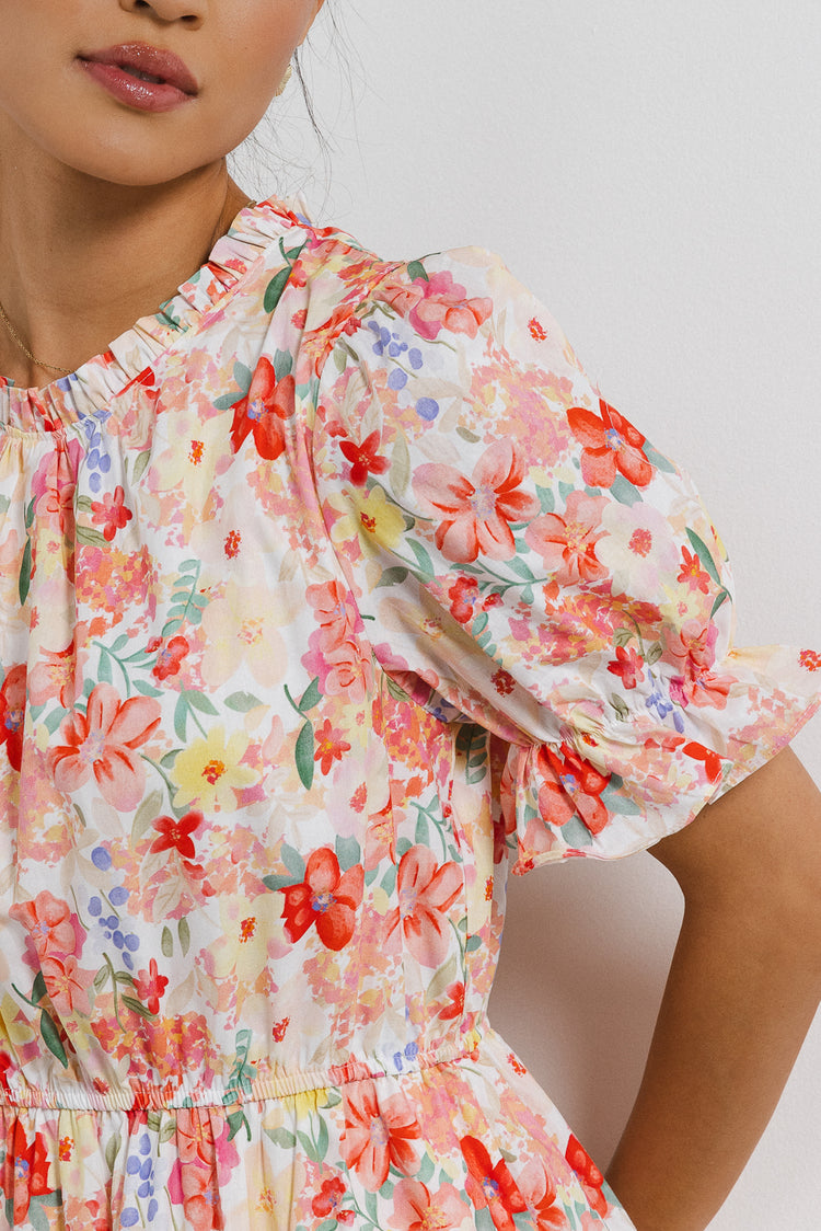 floral print short sleeve dress