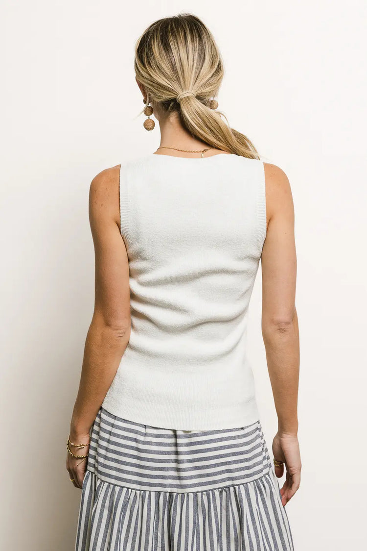 Knit top in white 