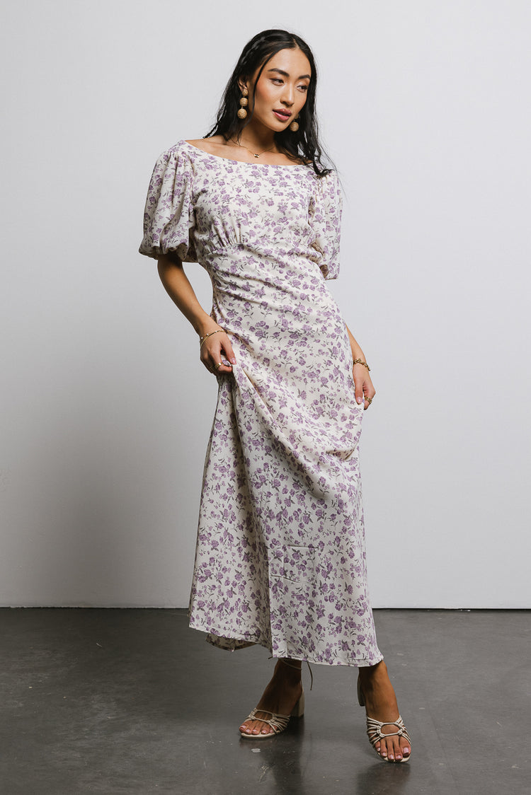 maxi floral printed dress