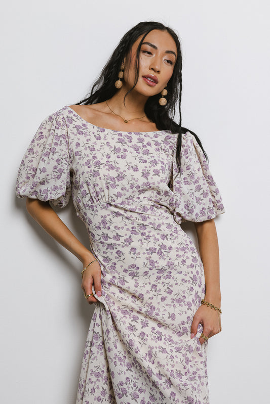 Zuri Floral Dress in Lilac
