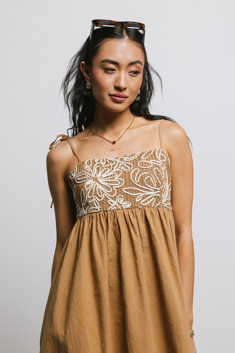 embroidered bodice dress