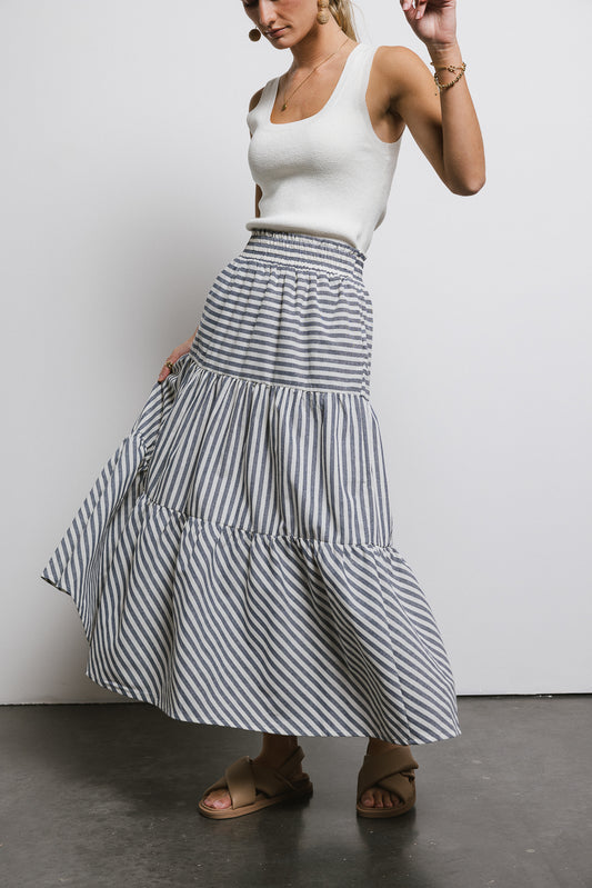 striped maxi skirt