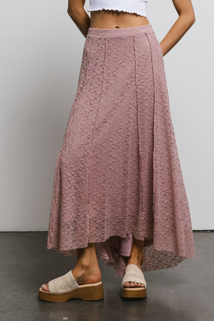 Eliza Lace Skirt in Rose - FINAL SALE