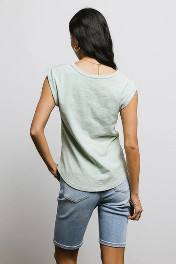 Knit top in sage 