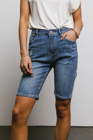 Miley Bermuda Shorts in Medium Wash - FINAL SALE