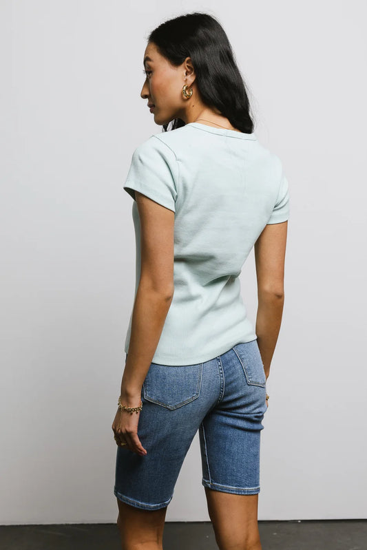 Ribbed top in mint