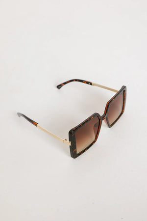 Elara Oversized Sunglasses in Brown
