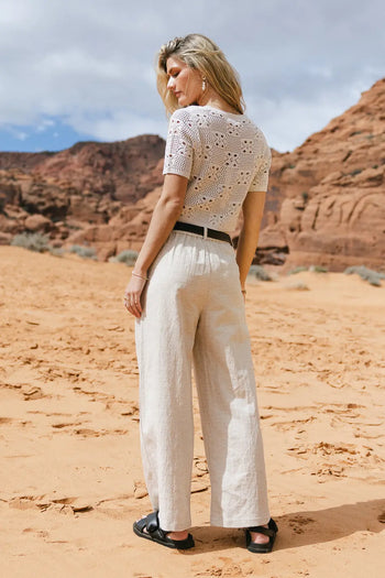 Woven pants in oatmeal 