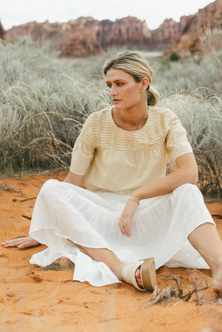 Mariana Blouse in Sand