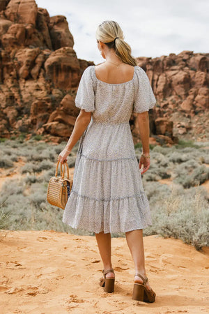 Samira Ditsy Floral Midi Dress - FINAL SALE