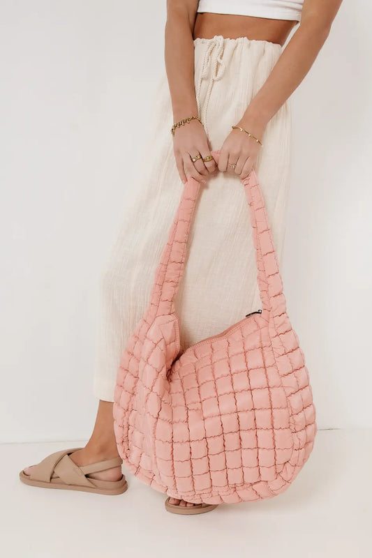 Quilted bag in blush 
