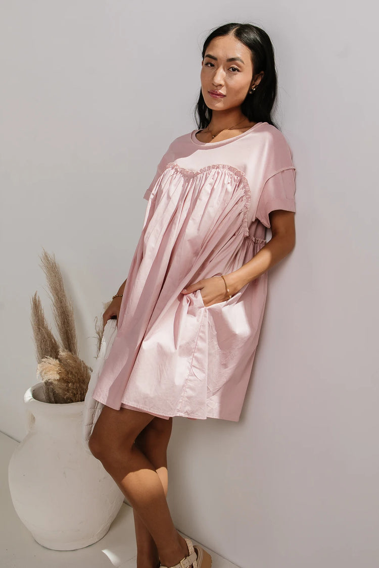 Soft Pink Midi Dress