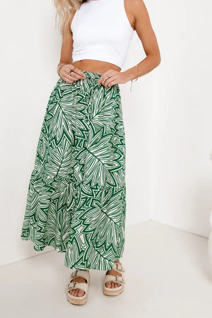 Kai Printed Skirt in Green