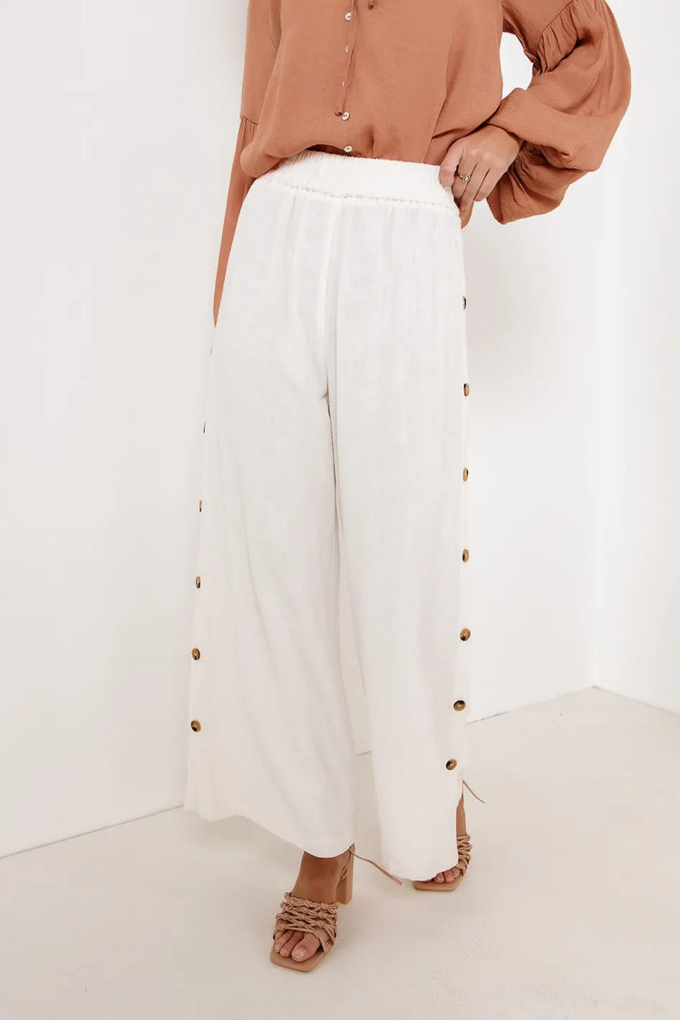 Wide leg white pants 