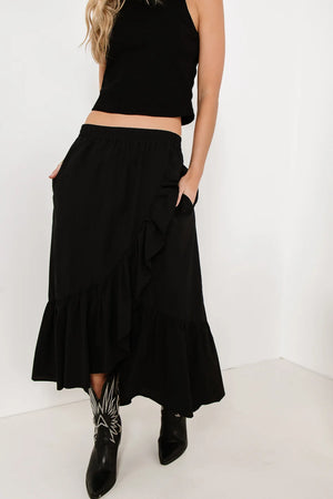 Arabella Maxi Skirt in Black
