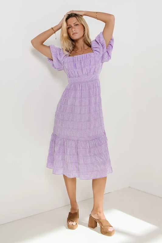 Midi dress in lavender 