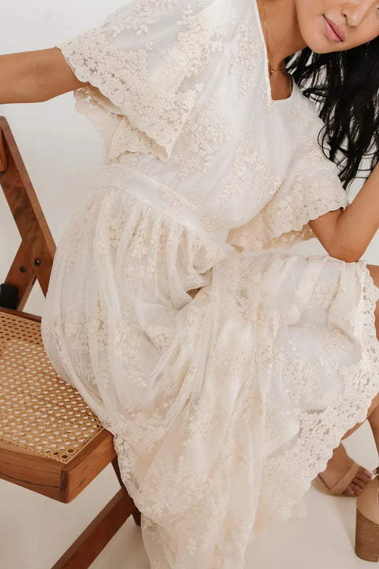 Detailed Lace Embroidered Dress