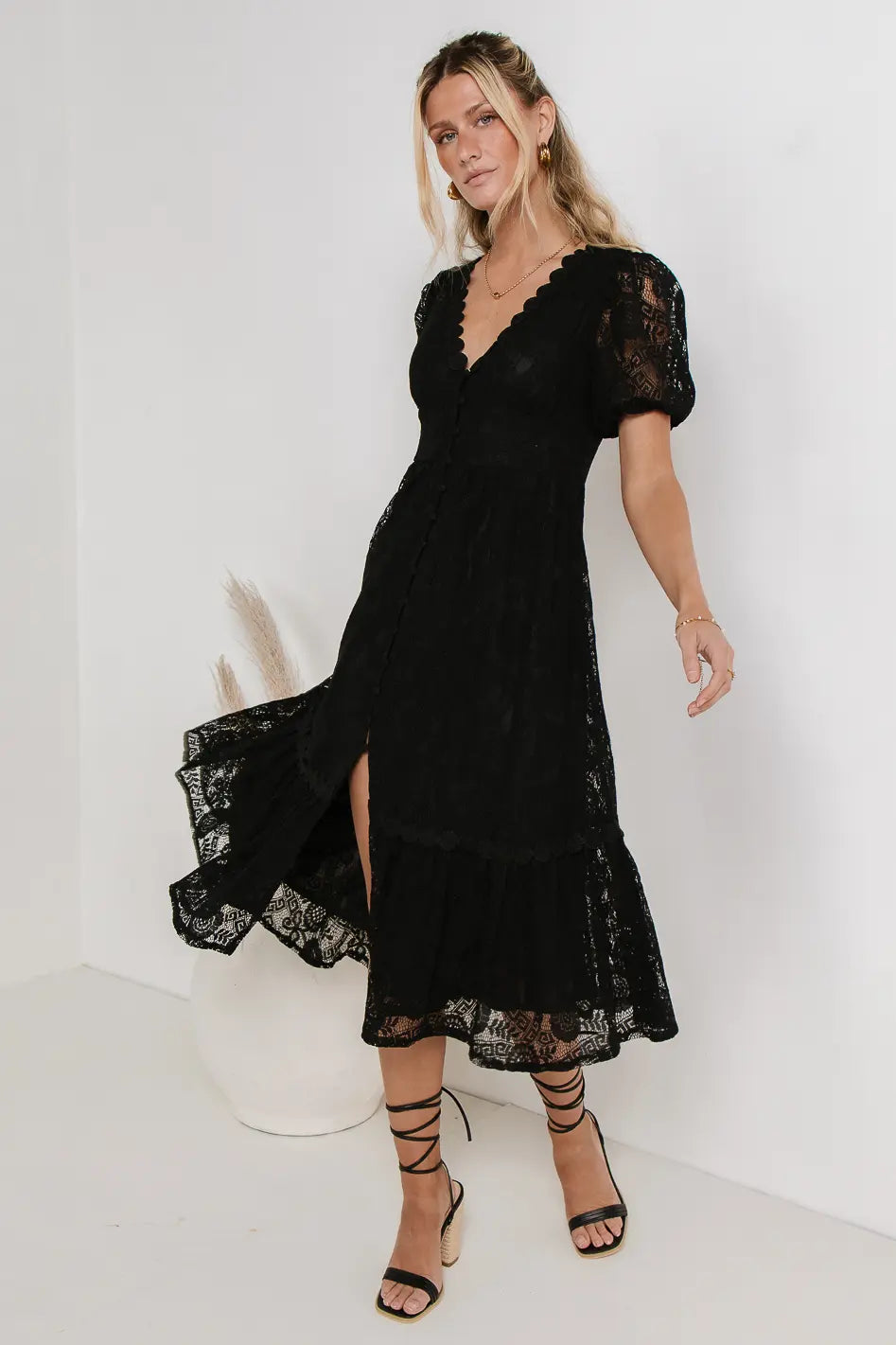 Black midi dress 