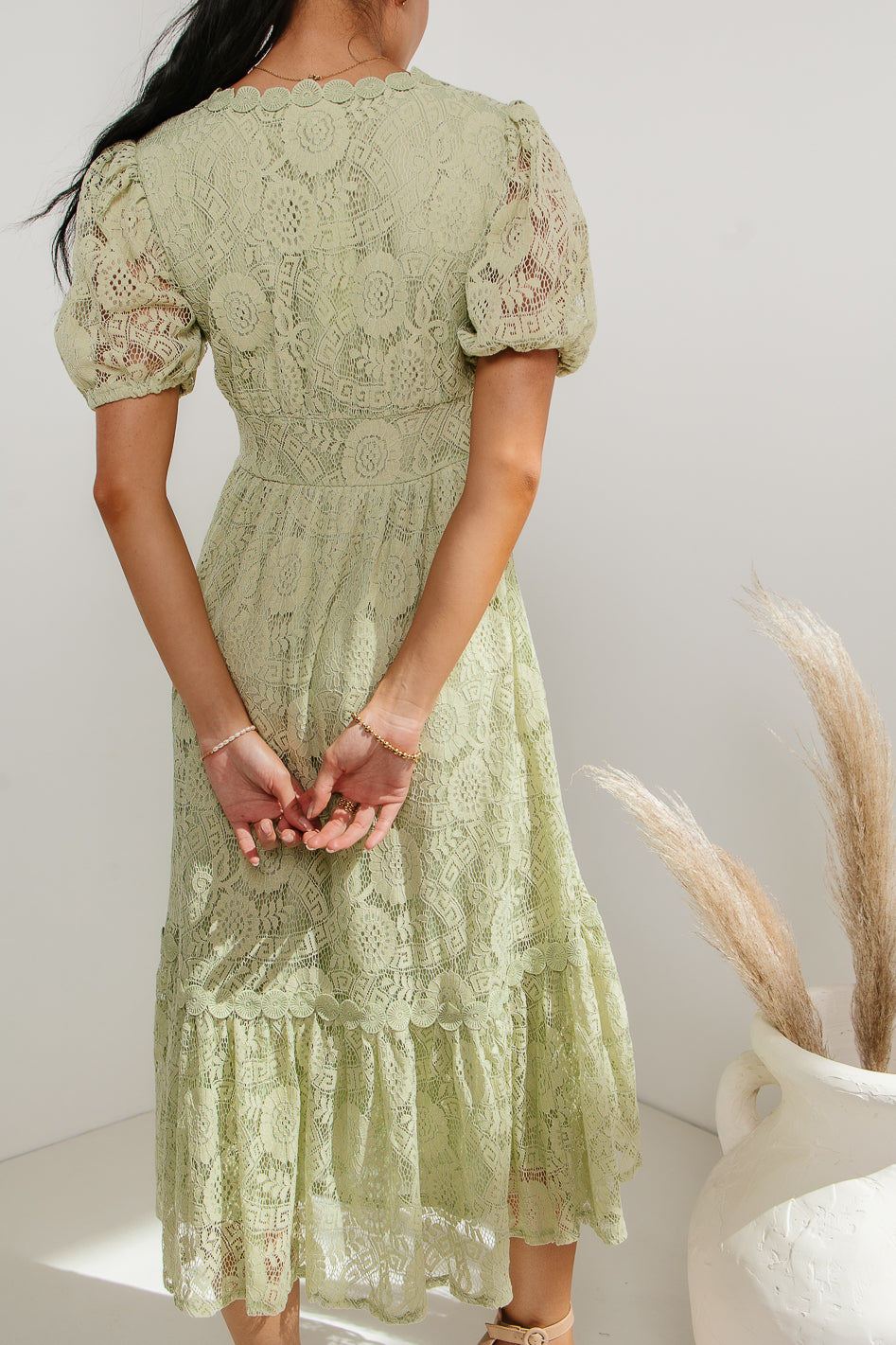 Sage Lace Dress