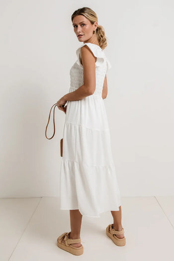 Tiered skirt in white 