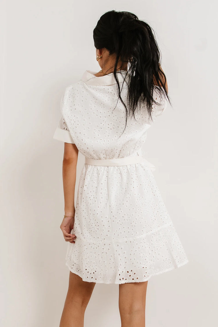 Collared White Mini Dress