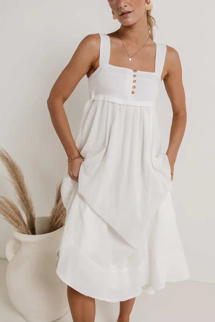 White midi dress 