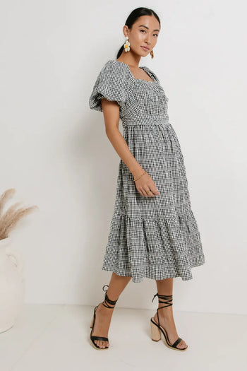 Gingham midi dress 