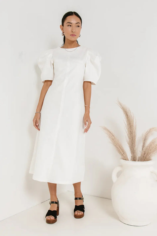 Midi white dress