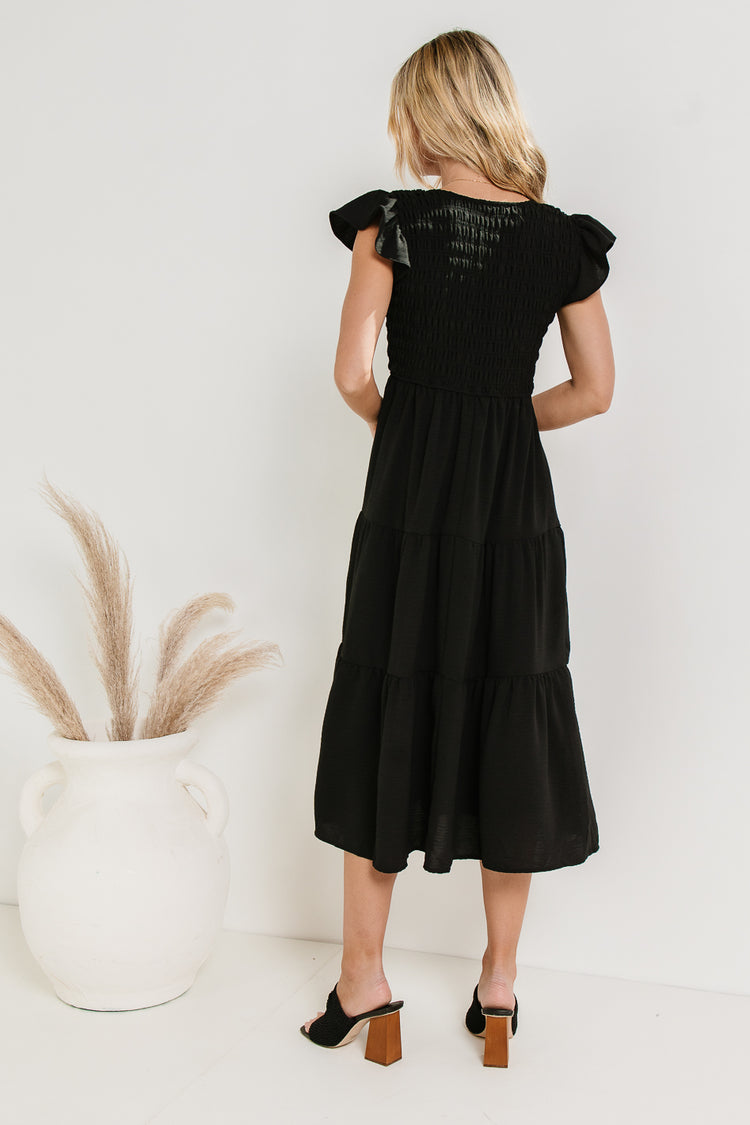 black midi dress 