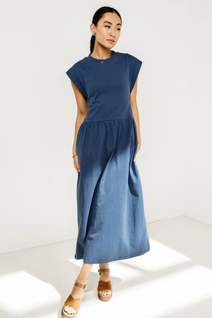 Louie Midi Dress in Indigo - FINAL SALE